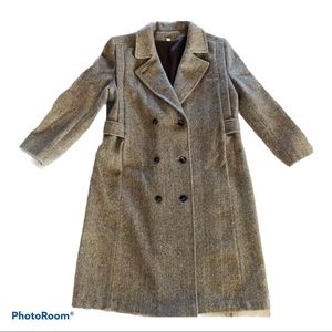 Vintage Wool Nylon Tweed Herringbone Coat ILGWU